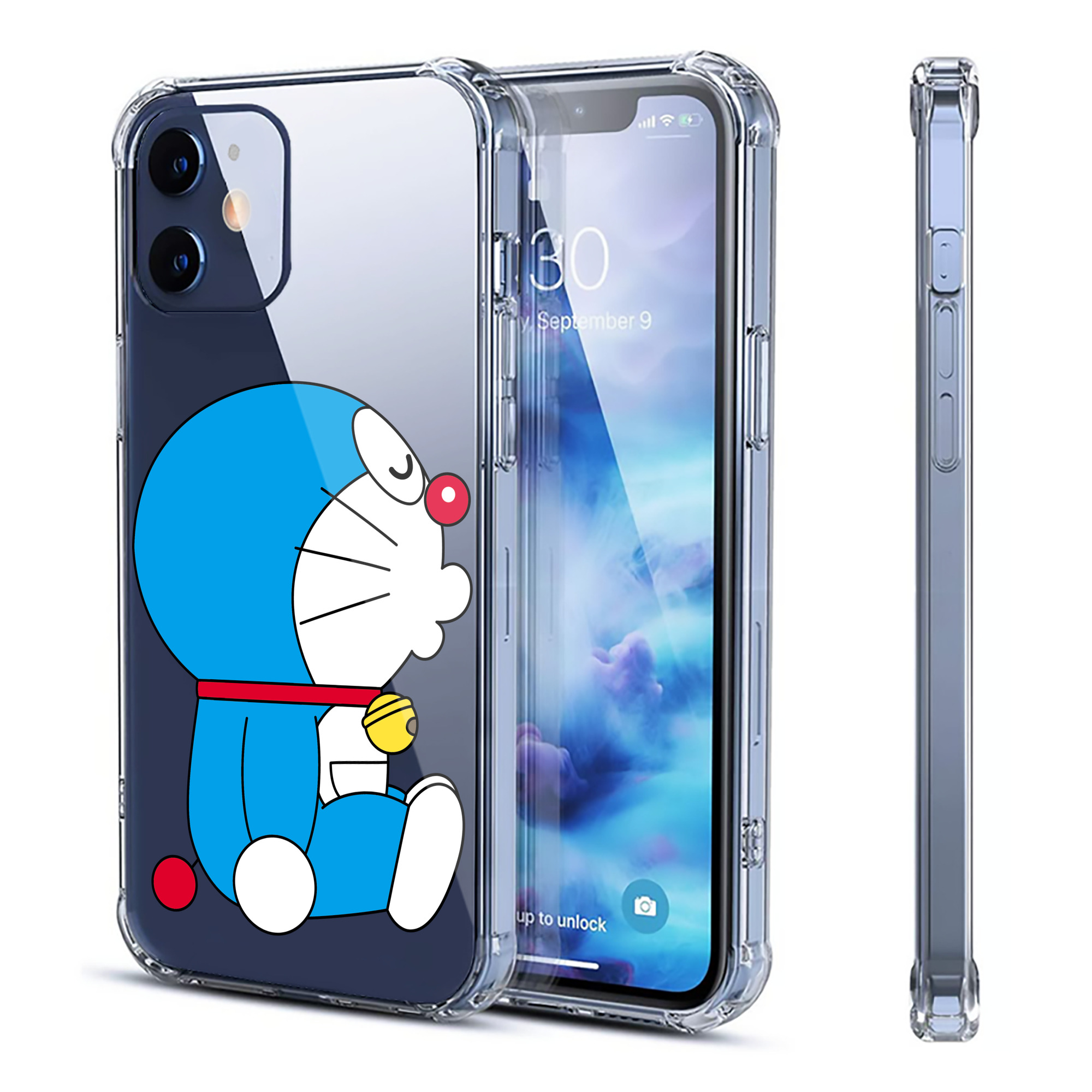 （画像用） ドラえもん Doraemon 【iPhone 12シリーズ対応】透明スマホケース（クリアソフトケース）